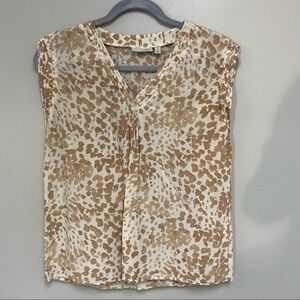 Halogen Tan Sleeveless Top